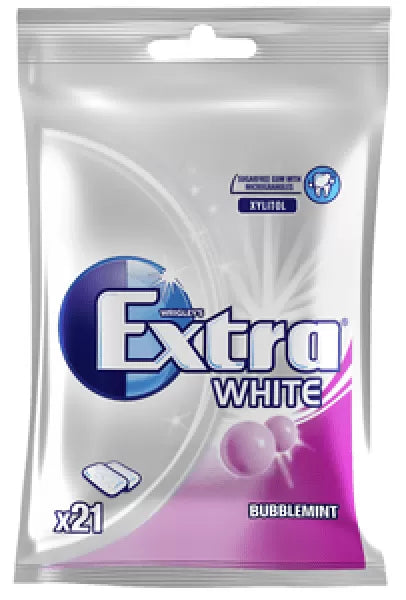 Extra White bubblemint påse