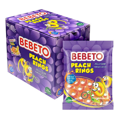 Bebeto Peach Rings 80g x12