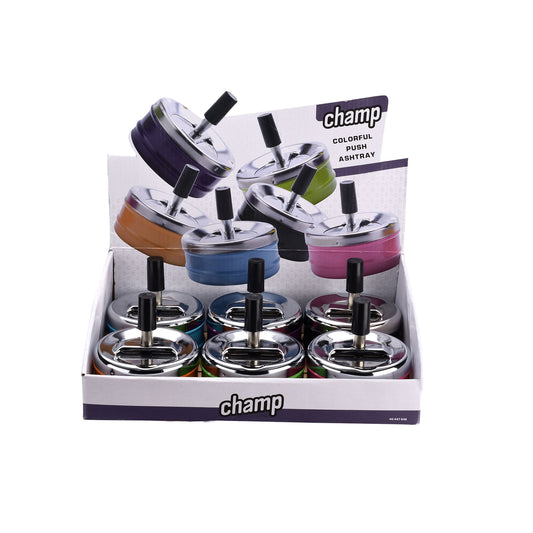 Champ Colorful Push Ashtray 9cm DL-6