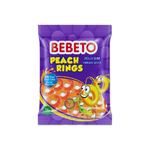Bebeto Peach Rings 80g x12